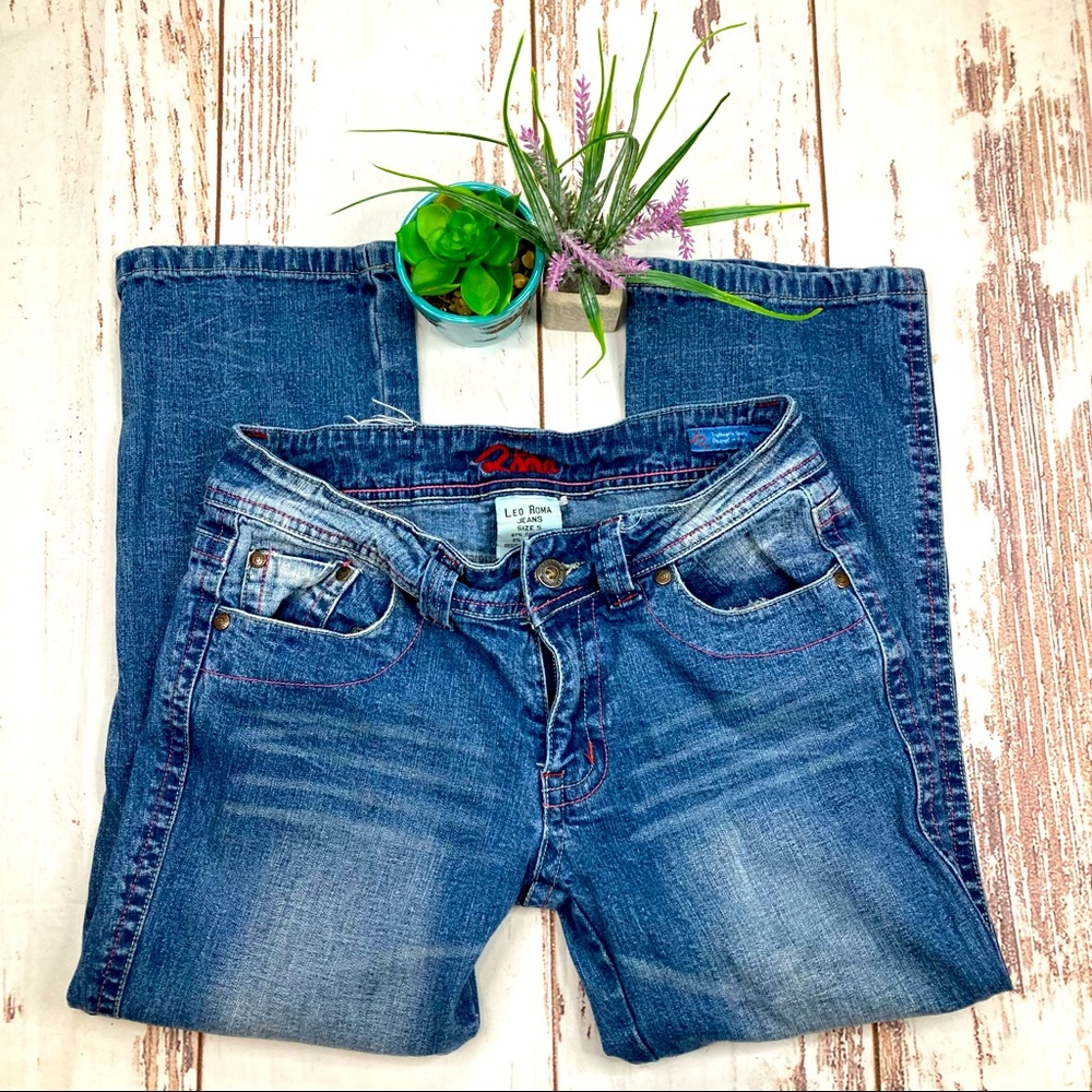 Leo Roma Mid Rise Cropped Denim Jean Capris Vintage Sz 5